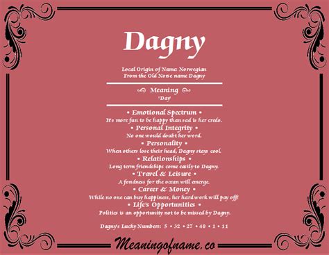 what is the meaning of the name dagny